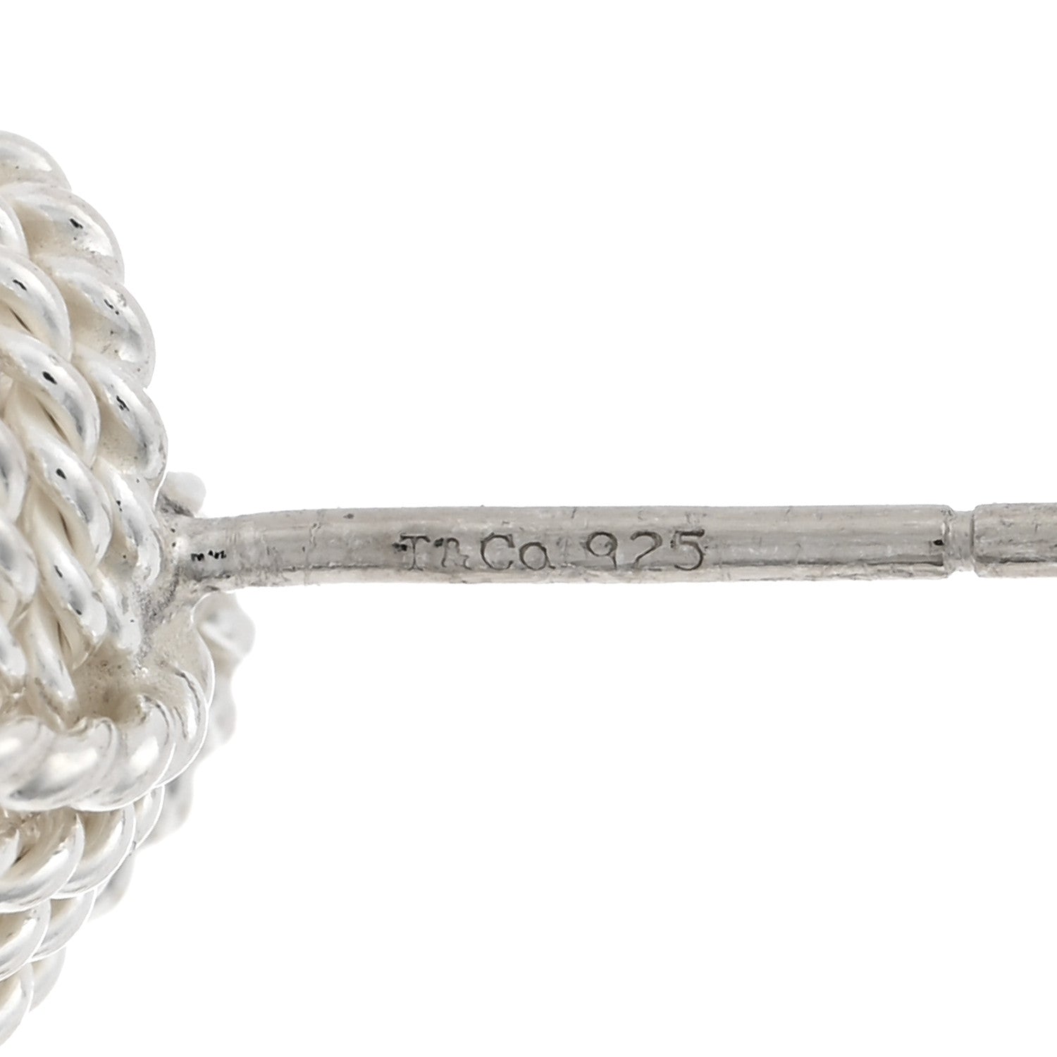 Tiffany Sterling Silver Twist Knot Earrings 4 of 4