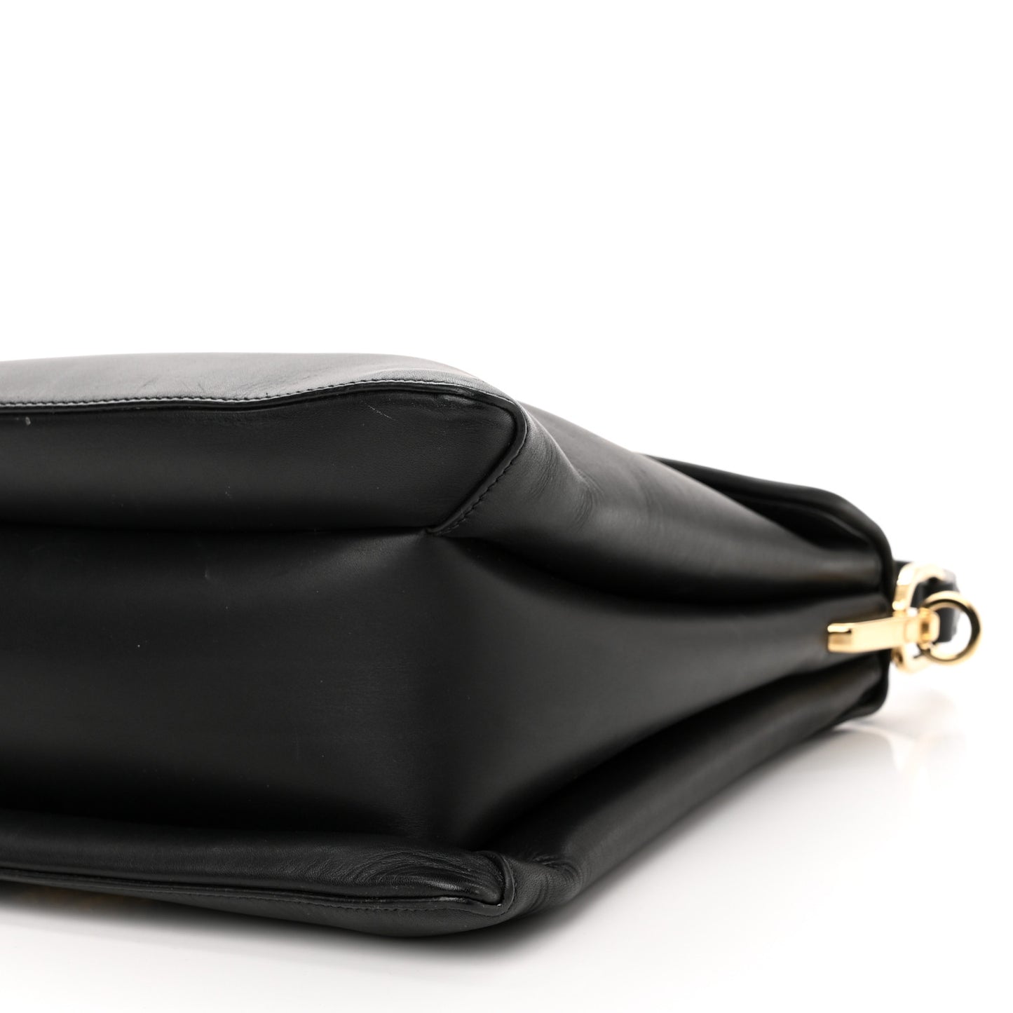 New Calfskin Medium Ingrid Top Handle Bag Black