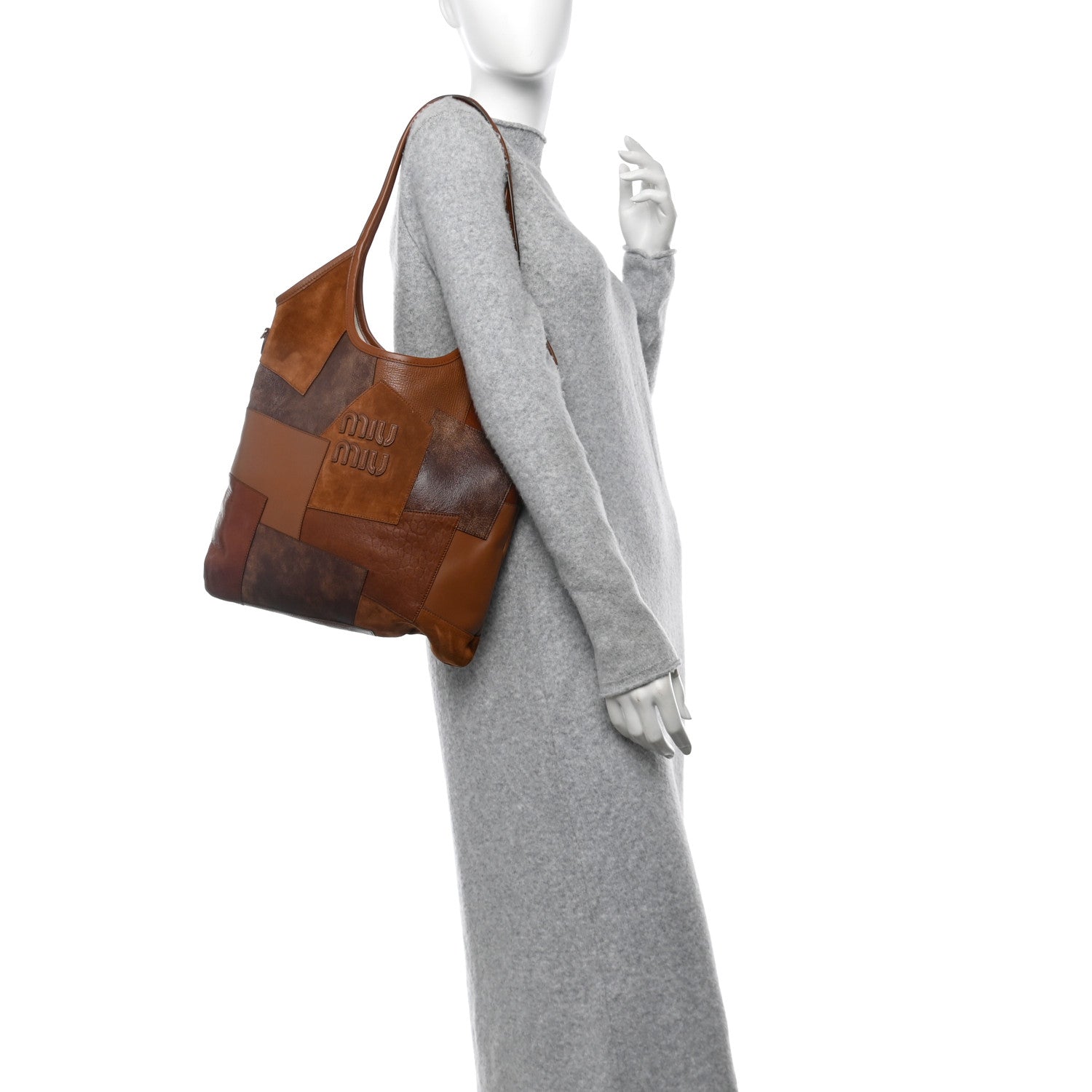 Miu Miu Nappa Patchwork Ivy Bag Cognac 2 of 9