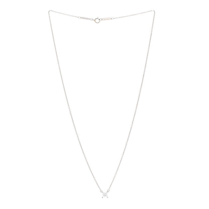 Tiffany Platinum Diamond .47ct Solitaire Pendant Necklace 3 of 5