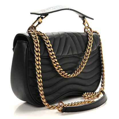 Louis Vuitton Calfskin New Wave Chain MM Black 3 of 8