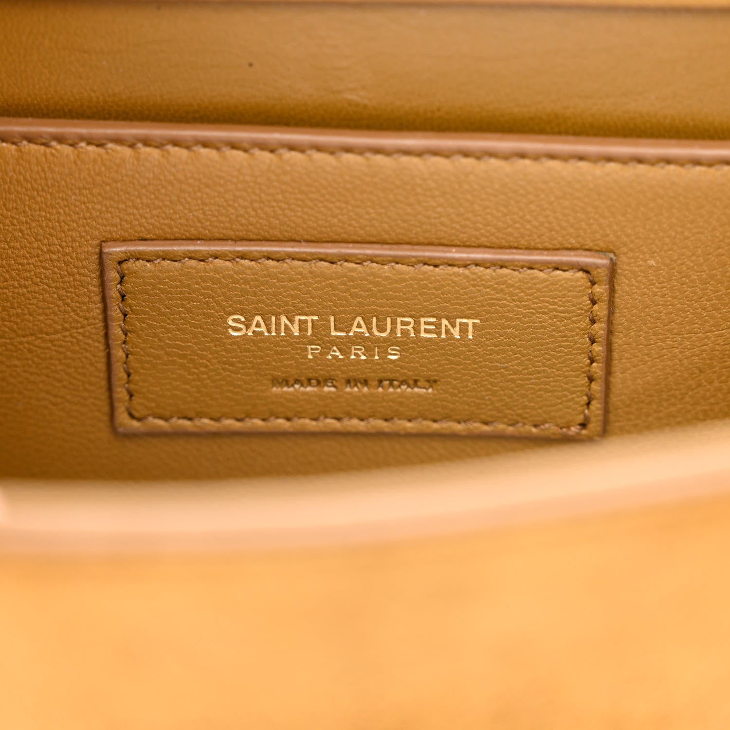 Saint Laurent Suede Small Classic Monogram Kate Tassel Satchel Light Ochre 6 of 10