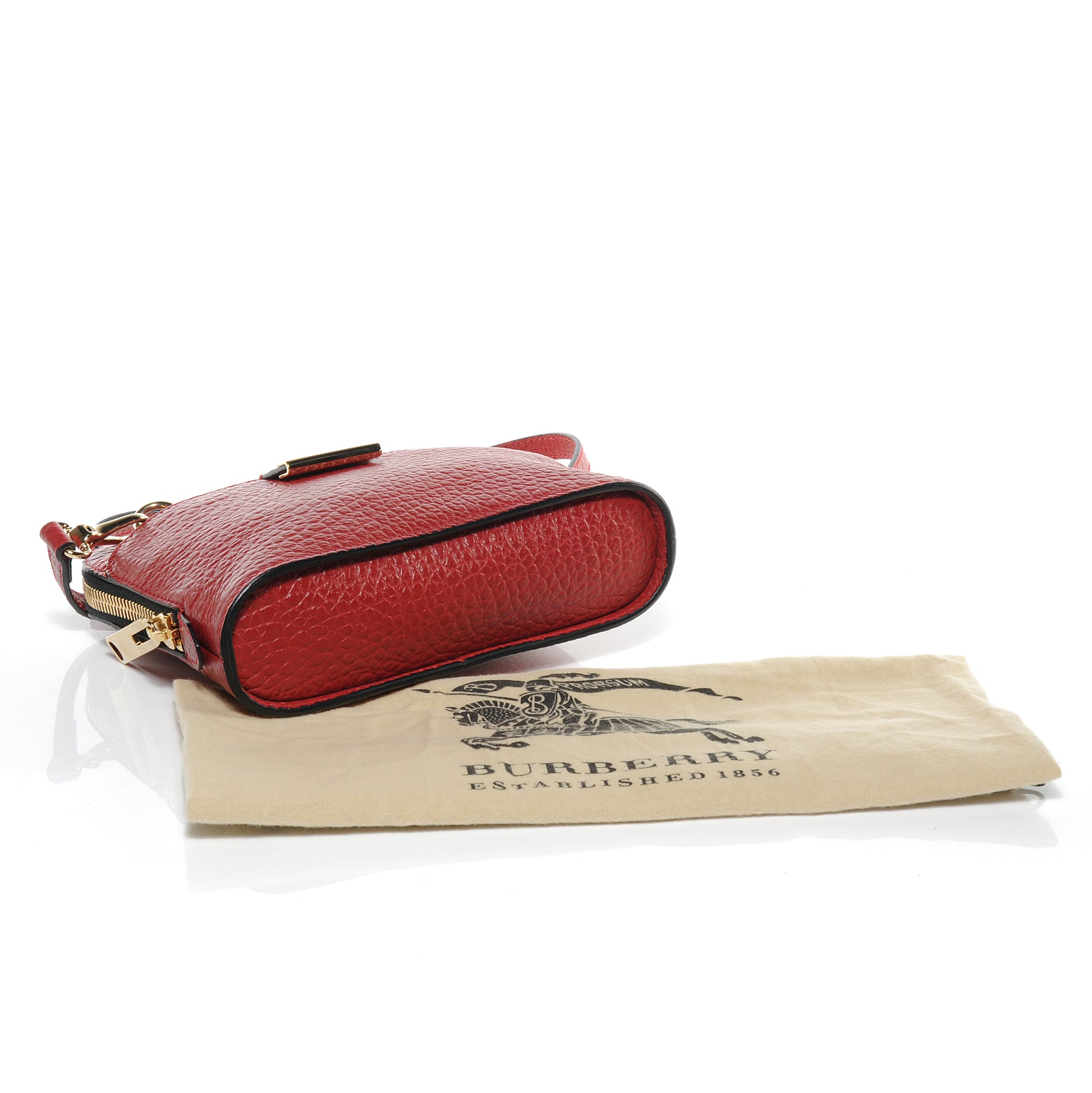 Burberry Grained Leather Harrogate Small Crossbody Military Red 4 of 8