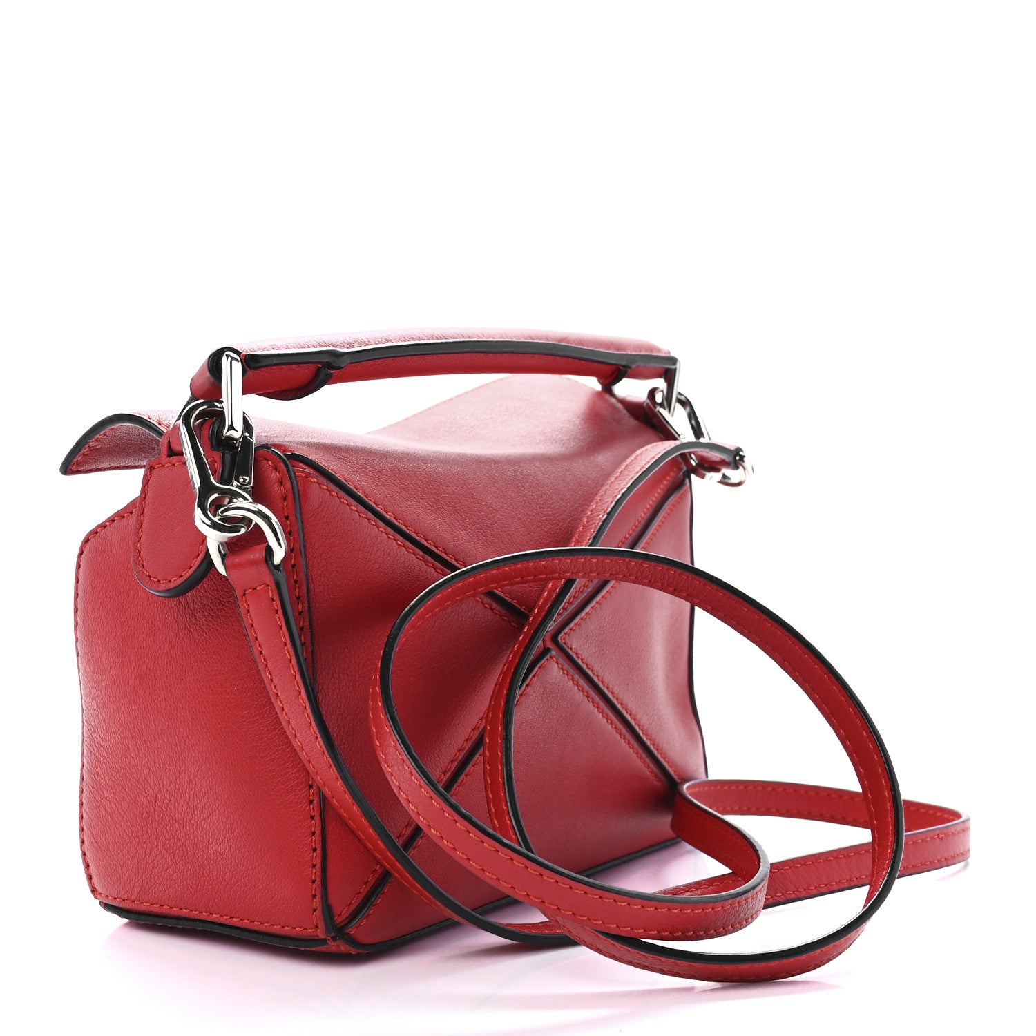 Loewe Calfskin Mini Puzzle Bag Pomodoro 3 of 12