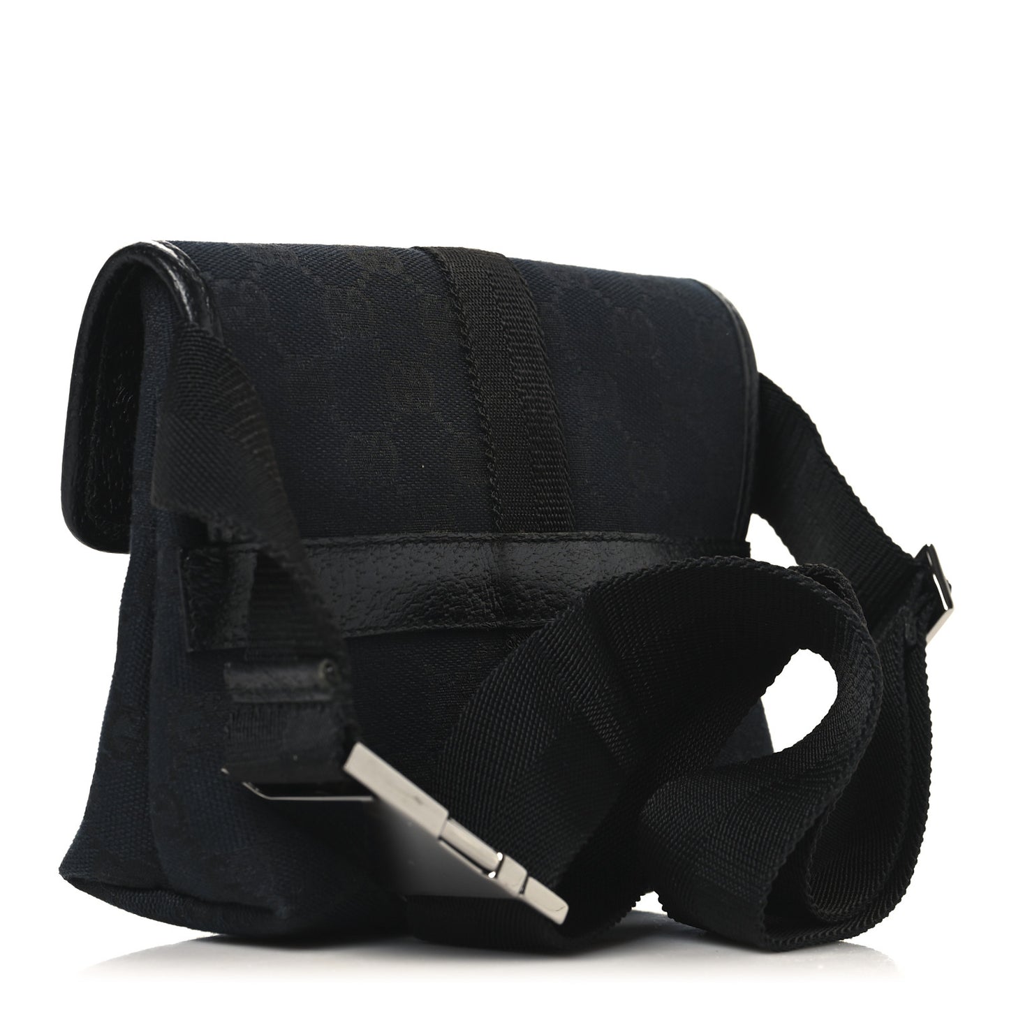 GG Monogram Web Buckle Belt Bag Black