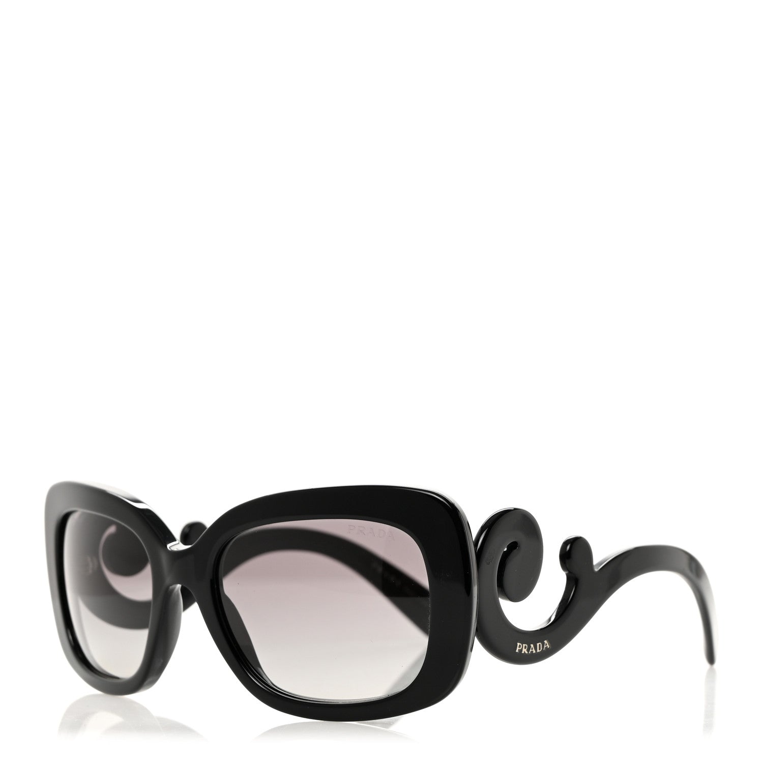 Prada Acetate Baroque Sunglasses SPR 27O Black 1 of 7