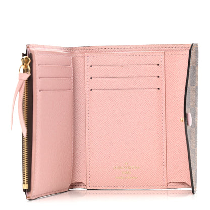 Louis Vuitton Damier Ebene Victorine Wallet Rose Ballerine 5 of 12