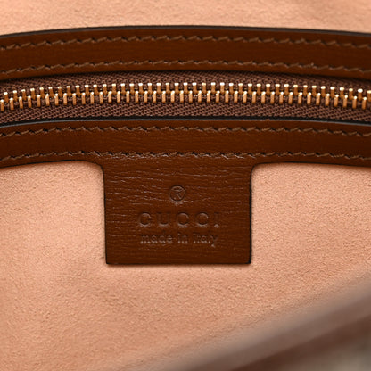 Gucci GG Supreme Monogram Azalea Calfskin Web Small Jackie 1961 Hobo Beige Ebony Brown Sugar 6 of 10