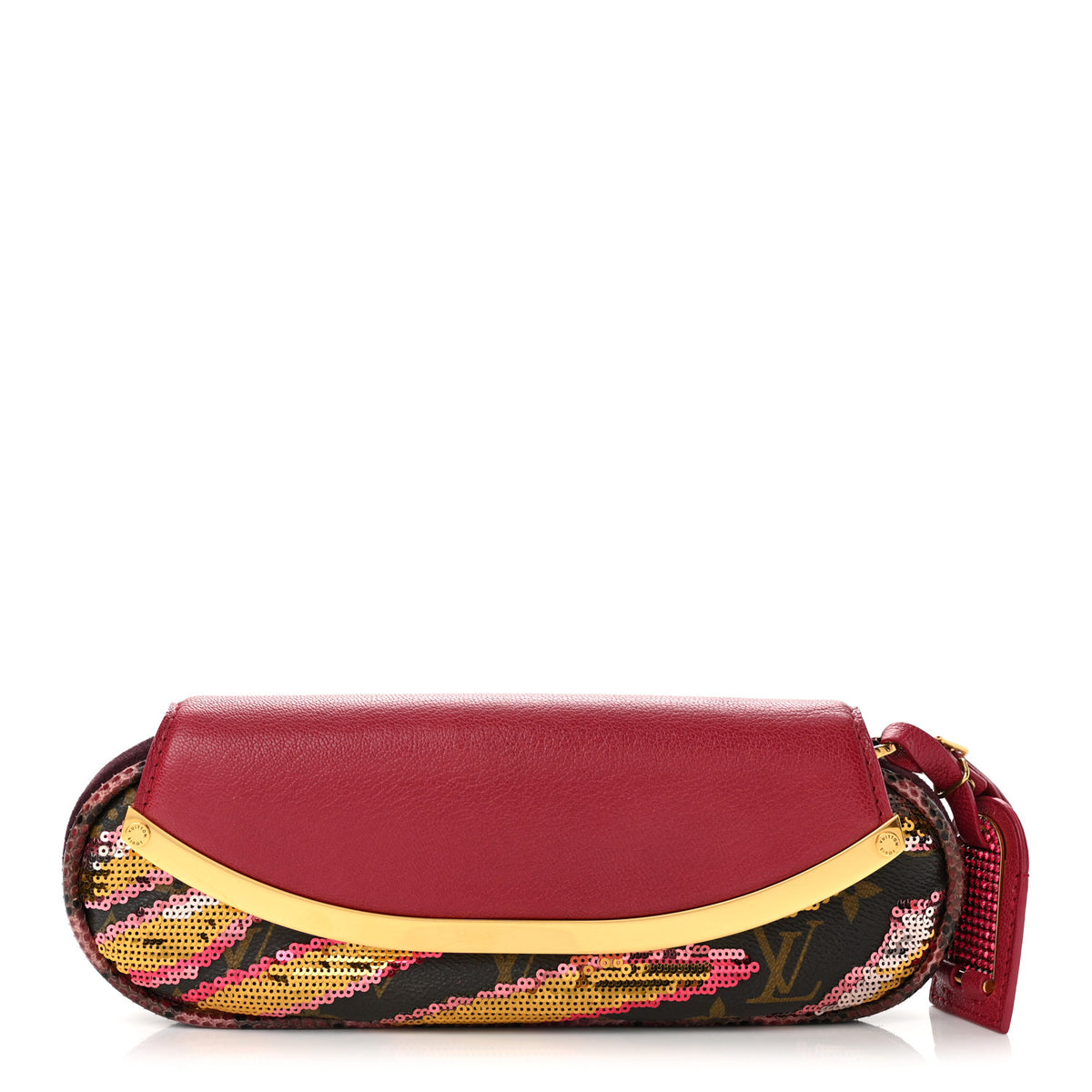 Louis Vuitton Monogram Sequins Savage Cub Clutch Rose 1 of 13