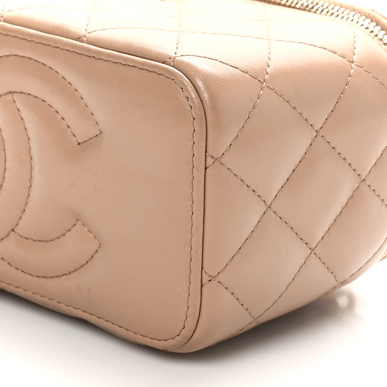 Chanel Lambskin Quilted Small Pillow Crush Vanity Case With Chain Beige 10 of 10