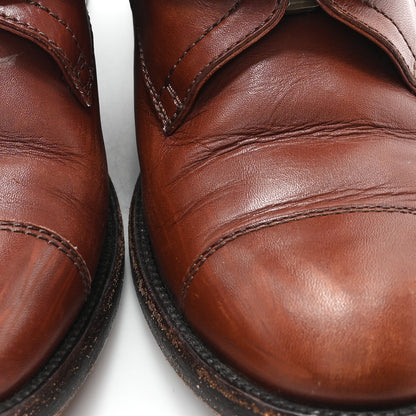 Chanel Calfskin Stitched CC Knee High Buckle Riding Boots 37.5 Brown 9 of 11