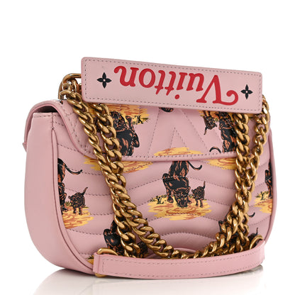 Louis Vuitton Calfskin Leopard Print New Wave Chain PM Light Pink 3 of 11