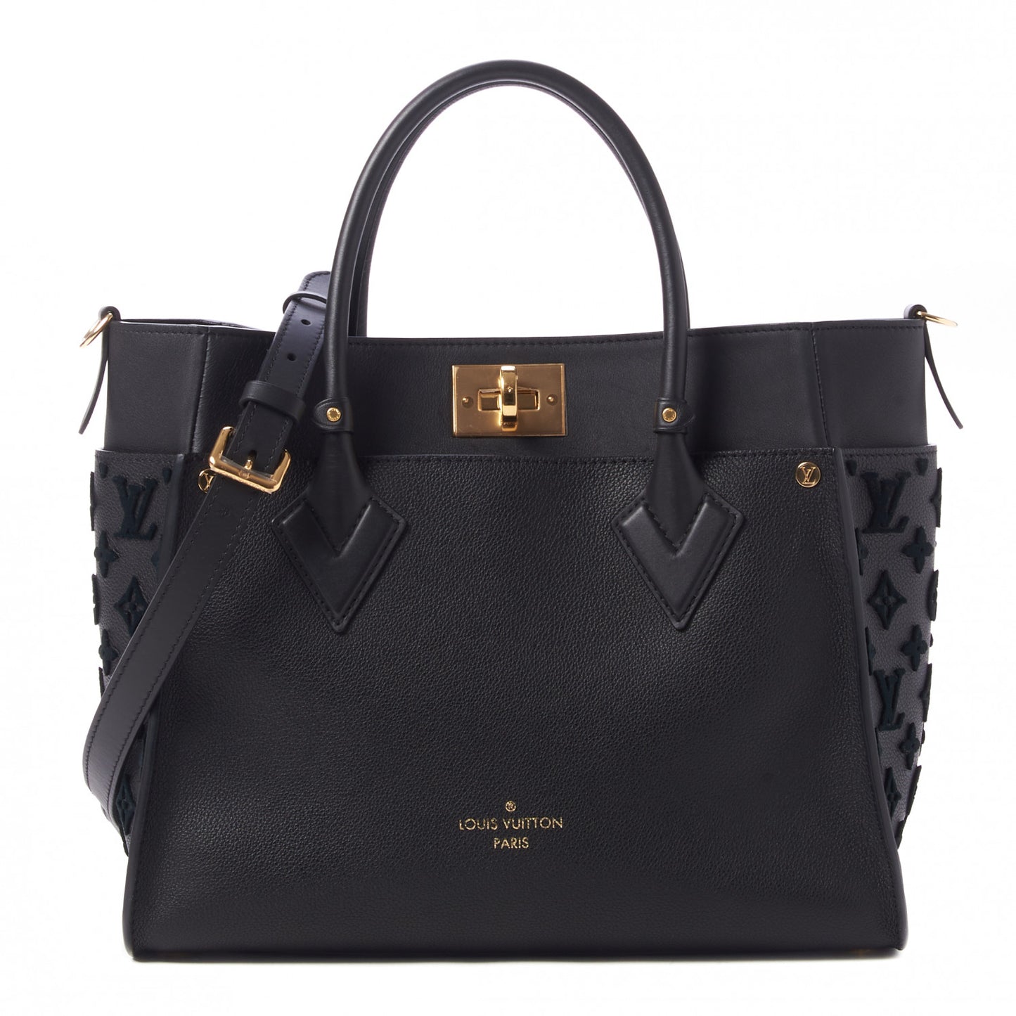 Calfskin Monogram Tufting On My Side Black