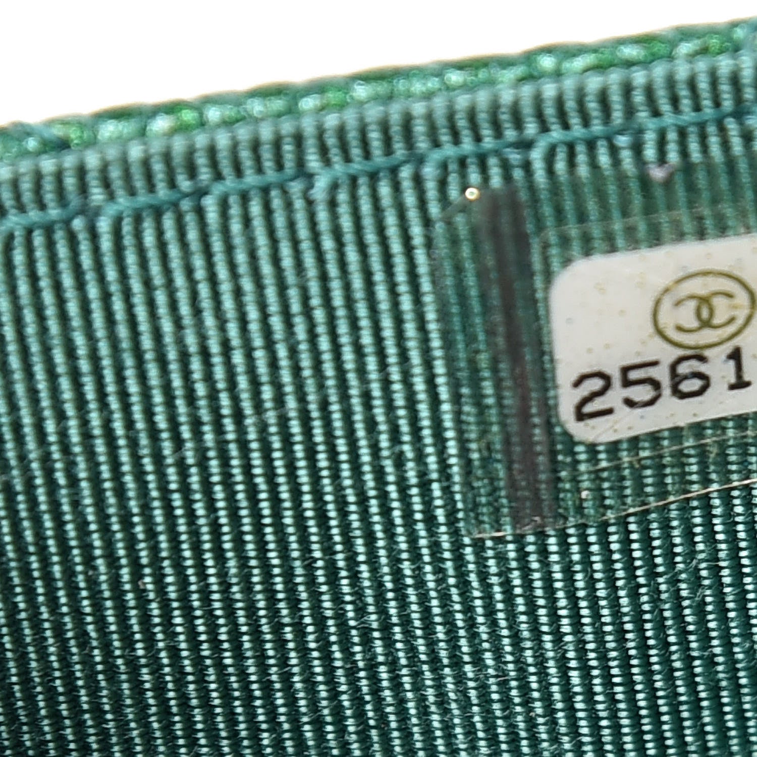 Chanel Metallic Caviar Quilted Flap Card Holder Green 8 of 9
