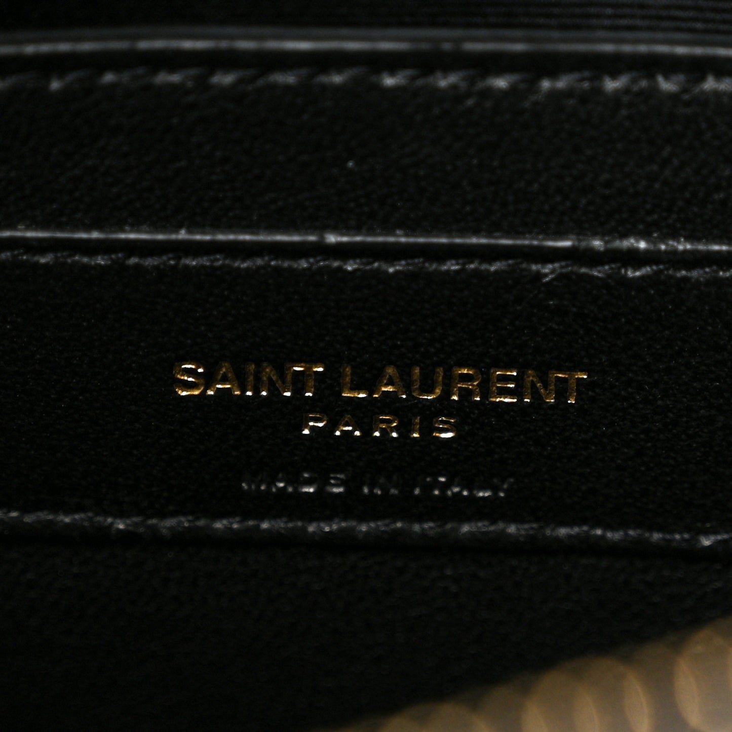 Sheepskin Matelasse Chevron Monogram Large College Satchel Black