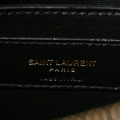 Saint Laurent Sheepskin Matelasse Chevron Monogram Large College Satchel Black 7 of 13