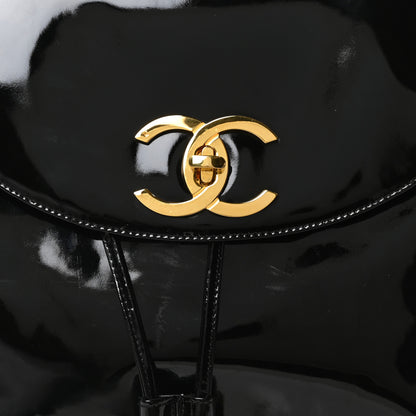 Chanel Patent CC Drawstring Backpack Black 8 of 10