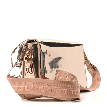 Off-White Patent Mirror Binder Clip Bag Rose Gold 3 of 9