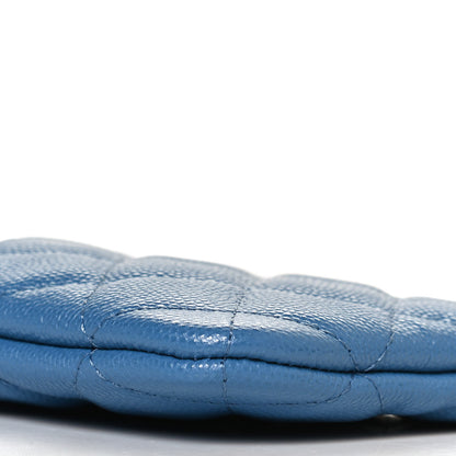 Chanel Caviar Quilted Small Cosmetic Case Blue 9 of 9