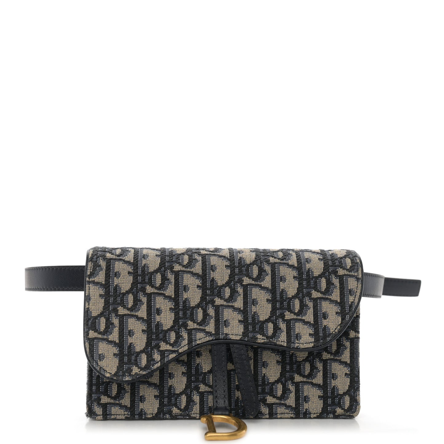 Oblique Saddle Belt Bag Blue