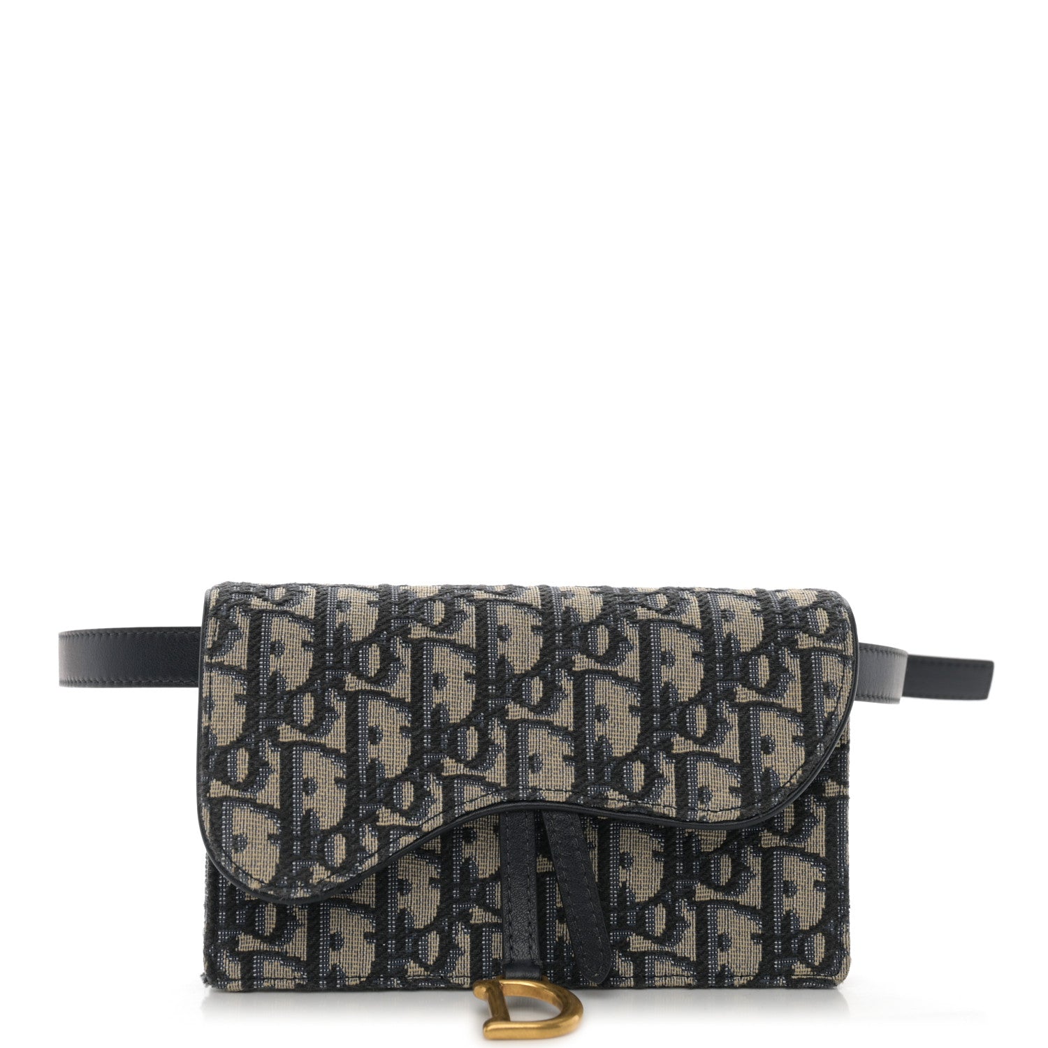 Christian Dior Oblique Saddle Belt Bag Blue 1 of 17