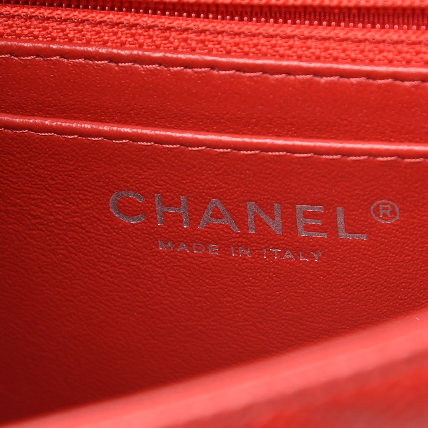 Chanel Caviar Quilted Mini Rectangular Flap Red 6 of 10