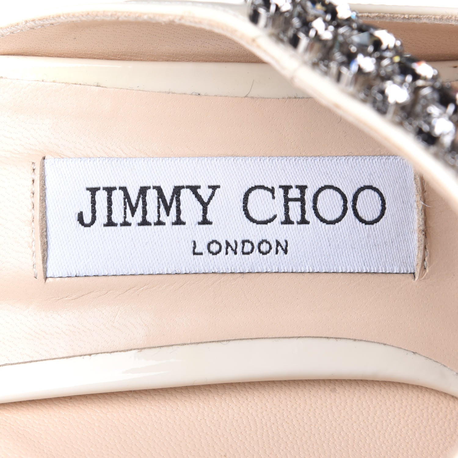 Jimmy Choo Patent Crystal Bing 65 Pumps 39.5 Ivory 9 of 9