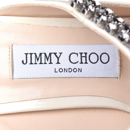 Jimmy Choo Patent Crystal Bing 65 Pumps 39.5 Ivory 9 of 9