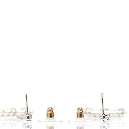 Chanel Baguette Crystal CC Drop Earrings Silver 3 of 5