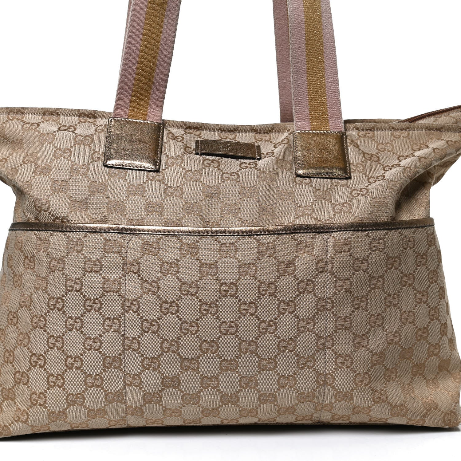 Gucci Monogram Web Large Diaper Tote Bronze 10 of 12