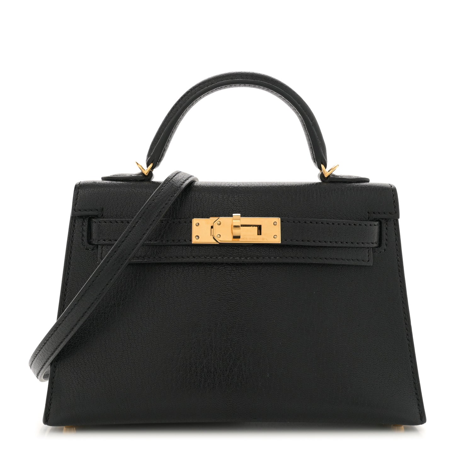 Chevre Chamkila Mini Kelly Sellier 20 Black