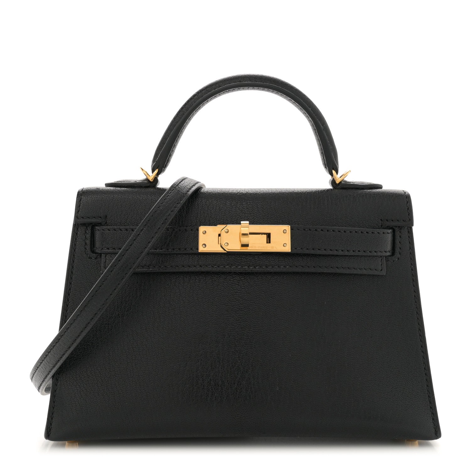 Hermes Chevre Chamkila Mini Kelly Sellier 20 Black 1 of 11