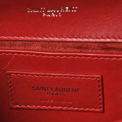 Saint Laurent Calfskin Small Classic Monogram Kate Tassel Satchel Red 7 of 14