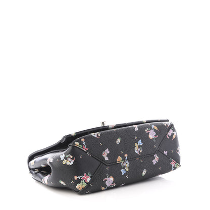 Louis Vuitton Soft Calfskin Lockme II Floral Chain Bag BB Black 3 of 11