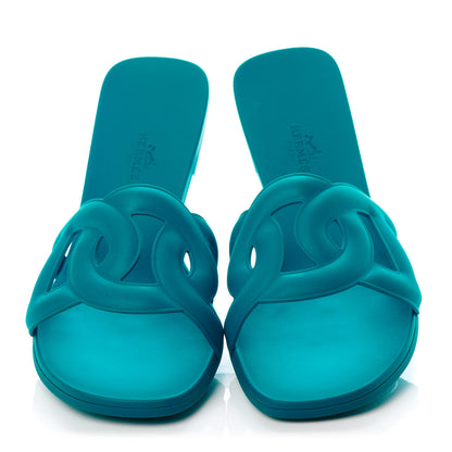 Hermes Rubber Aloha Sandals 41 Bleu Vif 5 of 9