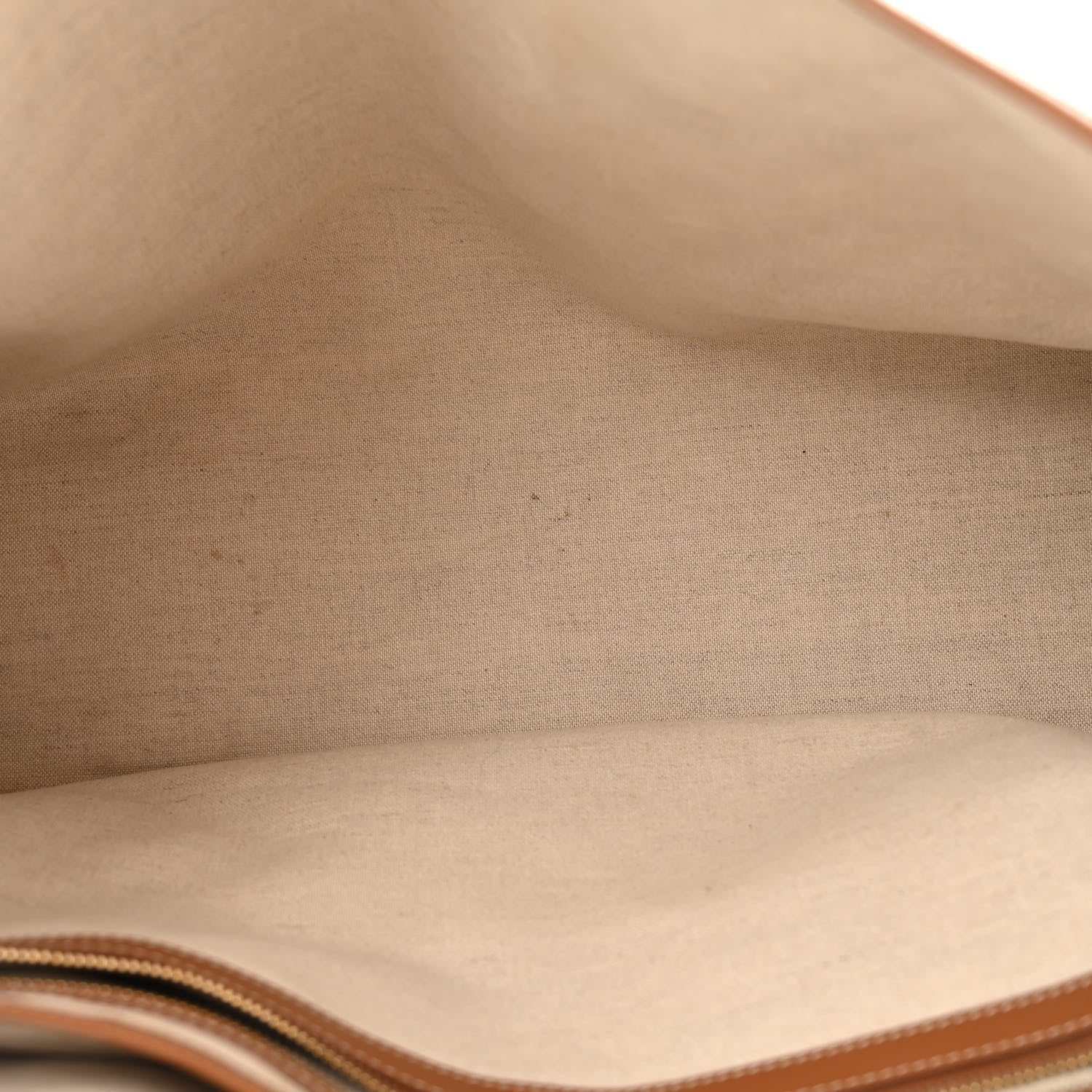 Celine Canvas Calfskin Triomphe Embroidered Horizontal Cabas Tan 5 of 14