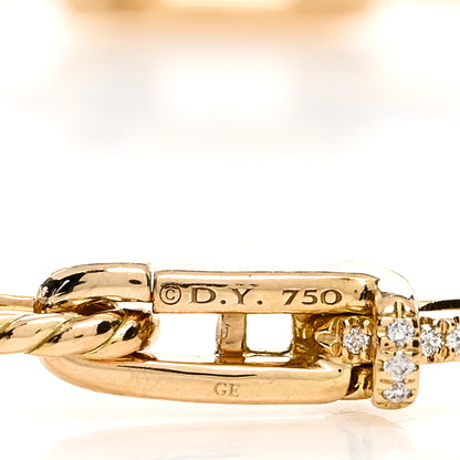 David Yurman 18K Yellow Gold Diamond 4mm Stax Chain Link Bracelet 3 of 3