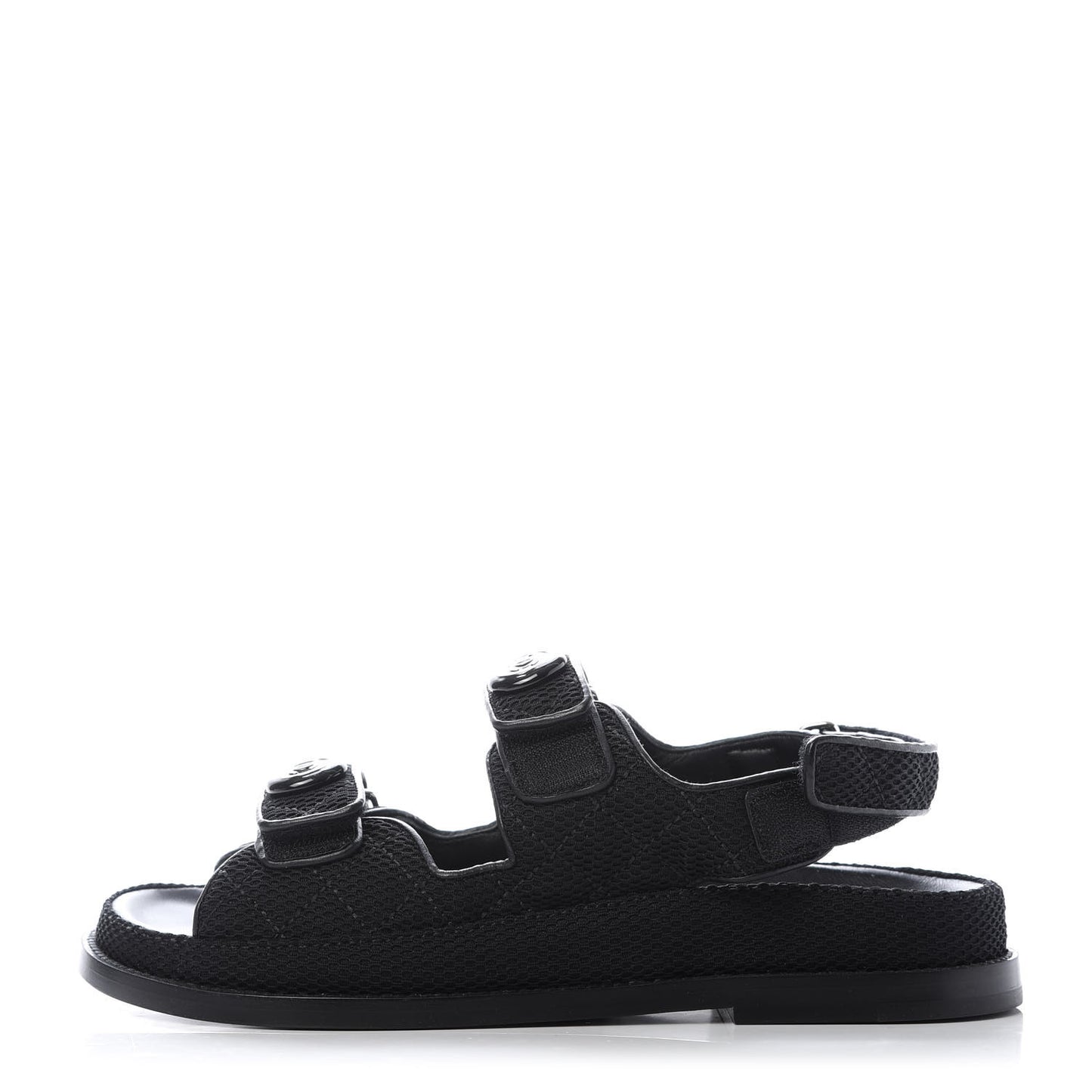 Fabric Velcro Dad Sandals 36.5 Black