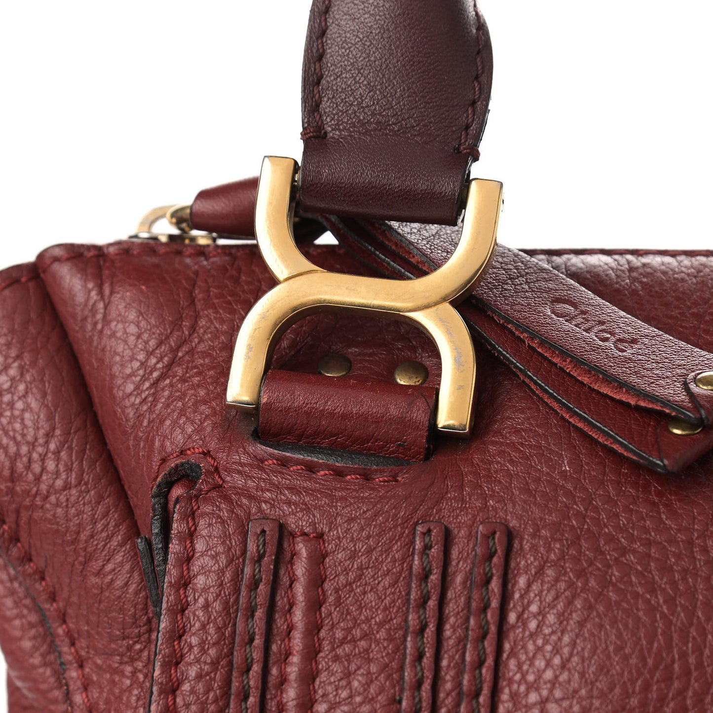 Calfskin Medium Marcie Satchel Garnet