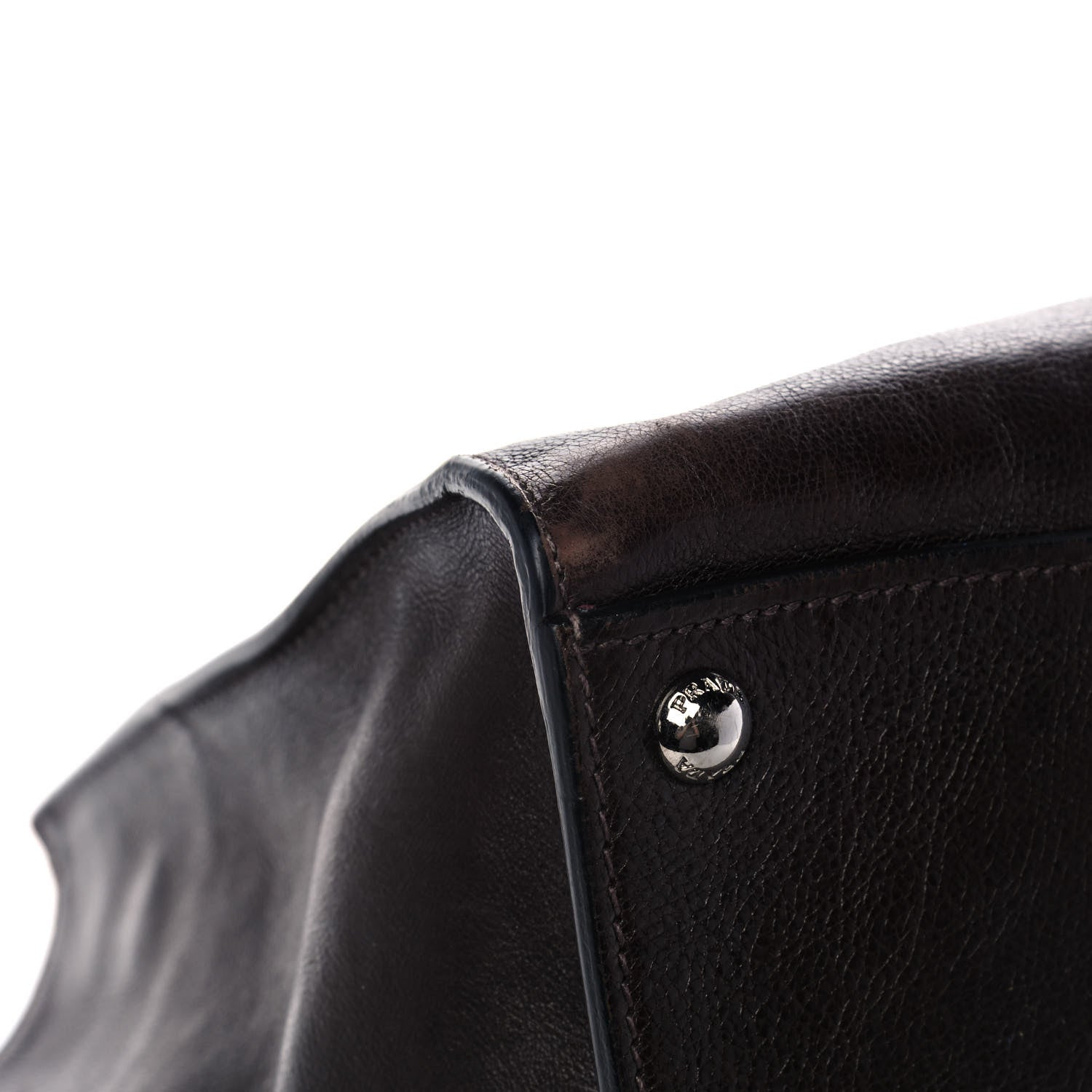 Prada Glace Calf Twin Pocket Tote Moro 12 of 17