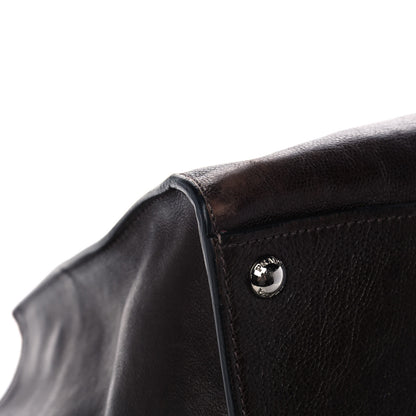 Prada Glace Calf Twin Pocket Tote Moro 12 of 17