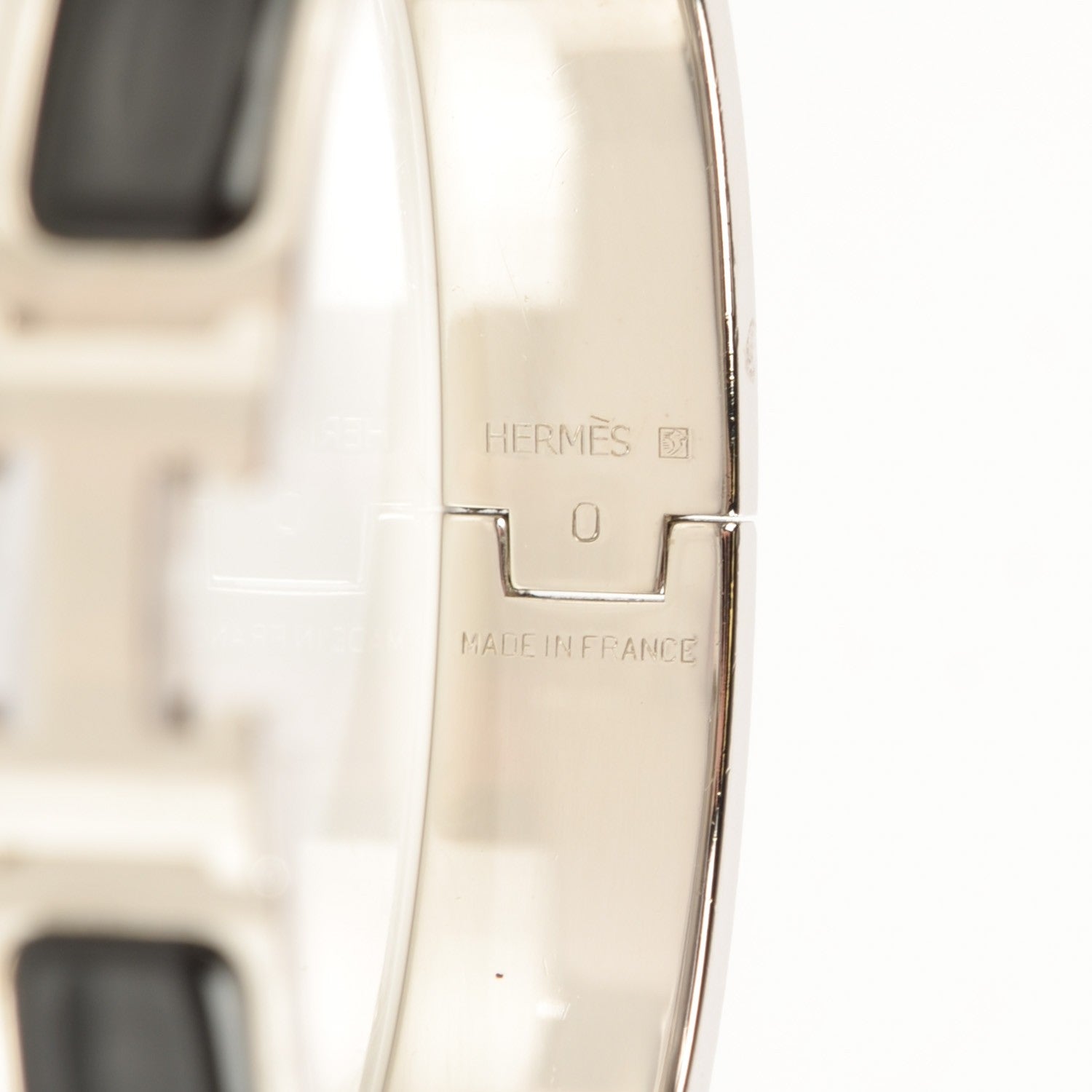 Hermes Enamel Narrow Clic Clac H Bracelet GM Black 3 of 4
