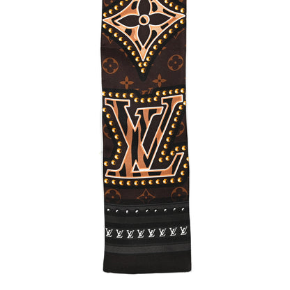 Louis Vuitton Silk Monogram LV World Bandeau Brown 3 of 3
