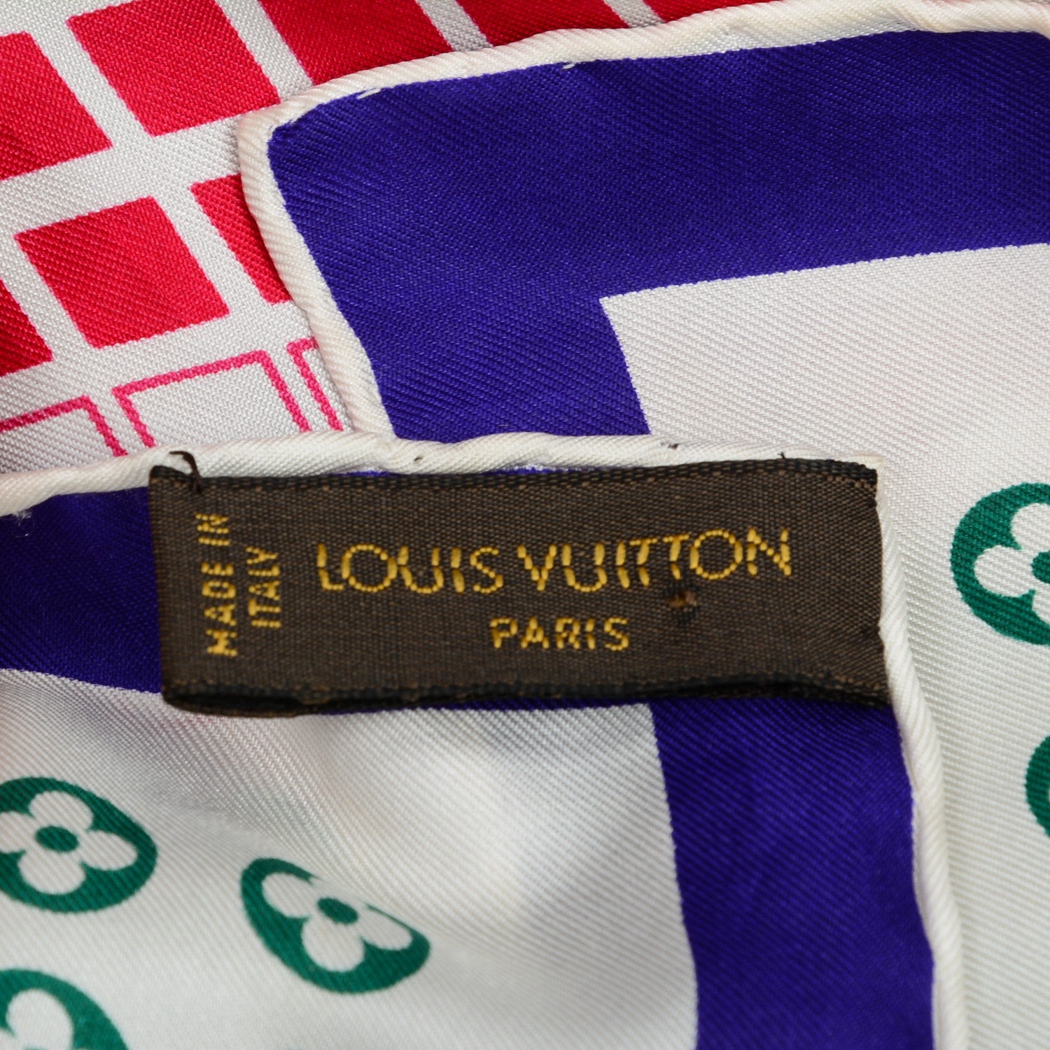 Louis Vuitton Silk Monogram Giant Square Scarf Blue 4 of 4