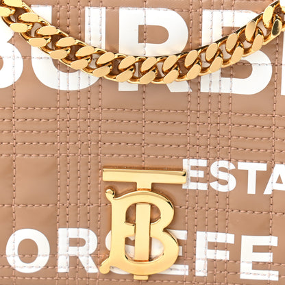 Burberry Patent Quilted Horseferry Print Small Lola Bag Tan 8 of 13