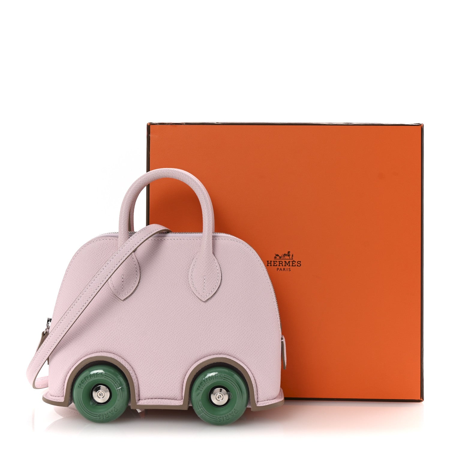 Hermes Epsom Mini 1923 Bolide On Wheels Mauve Pale Vert Vertigo 11 of 11