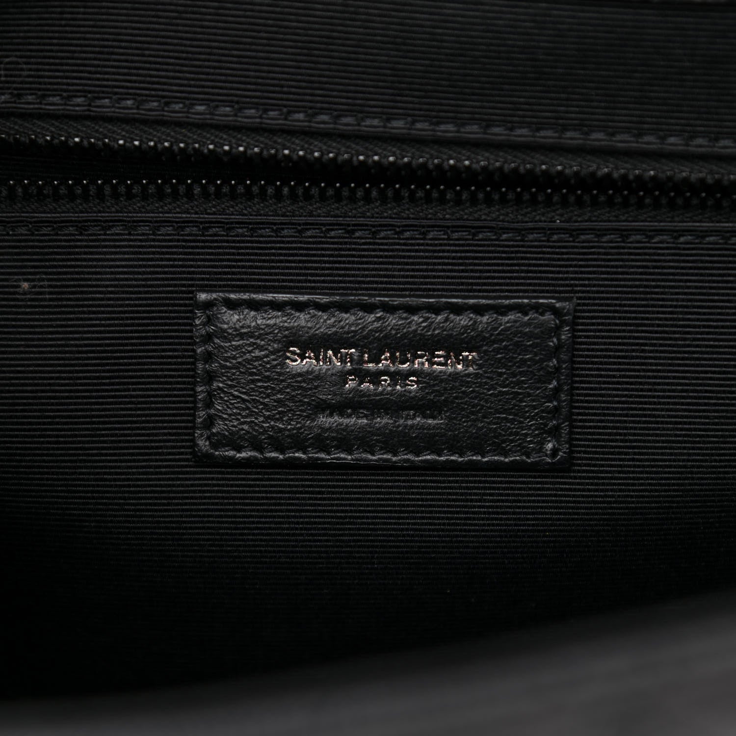Saint Laurent Grain De Poudre Textured Mixed Matelasse Large Triquilt Monogram Monochrome Satchel Black 6 of 8
