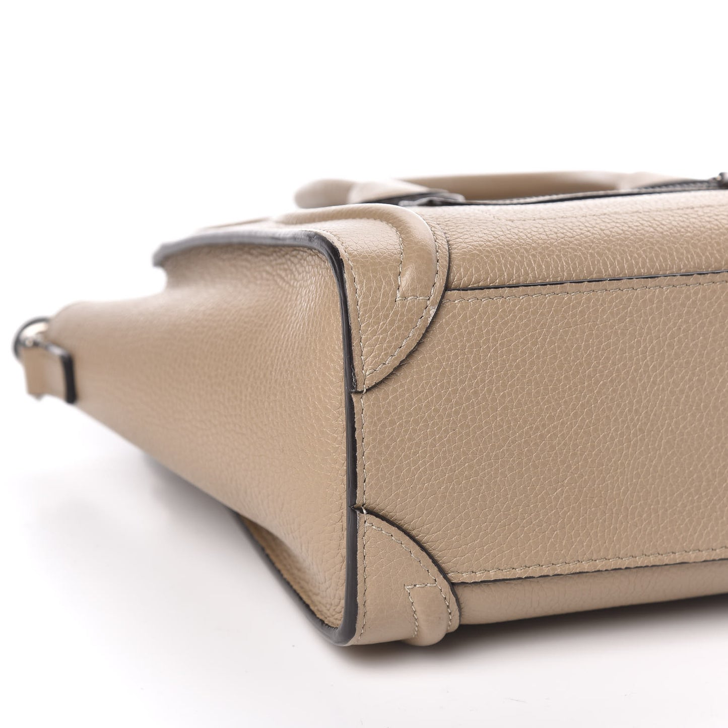 Drummed Calfskin Nano Luggage Dune