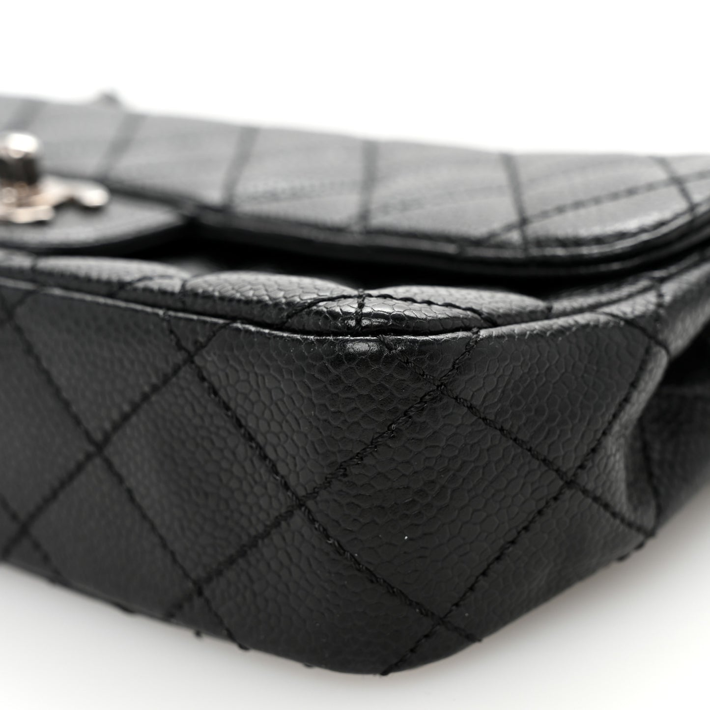 Caviar Quilted East West Flap Black