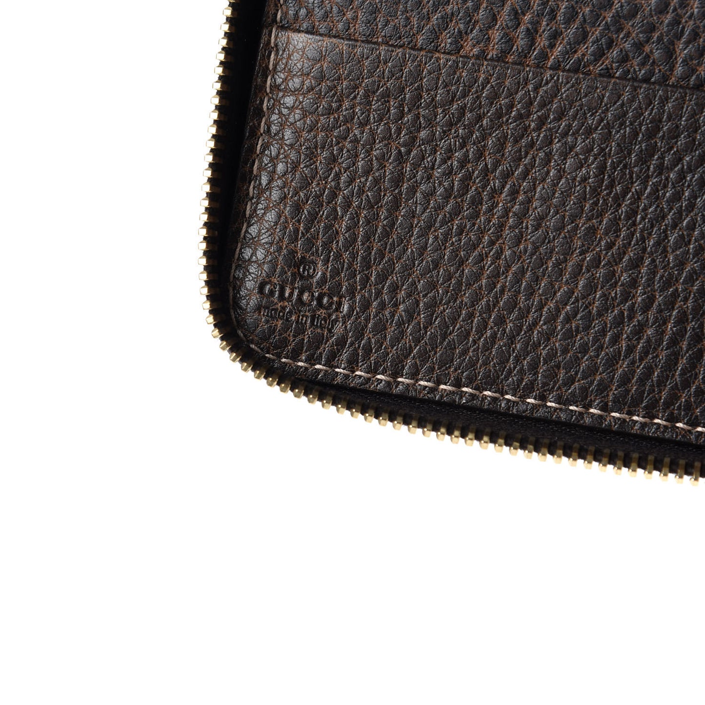 Guccissima Bamboo Tassel Zip Around Wallet Brown